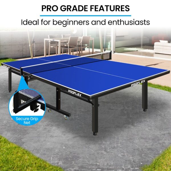 PROFLEX Premium Outdoor Table Tennis Table, with 4 Player Ping Pong Paddle and Pingpong Ball Pack - Image 4