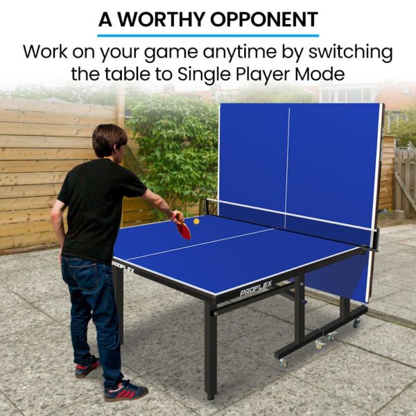 PROFLEX Premium Outdoor Table Tennis Table, with 4 Player Ping Pong Paddle and Pingpong Ball Pack - Image 5