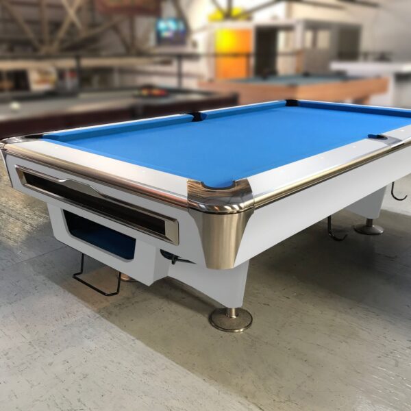 Proline 8ft American Pool Table White Deluxe - Image 2