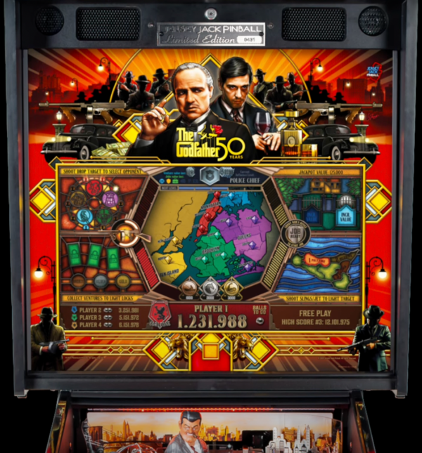 2023 The Godfather 50th Anniversary Limited Edition Pinball - Image 5