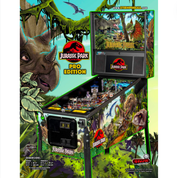 2019 Jurassic Park Pro Pinball Machine - Image 3