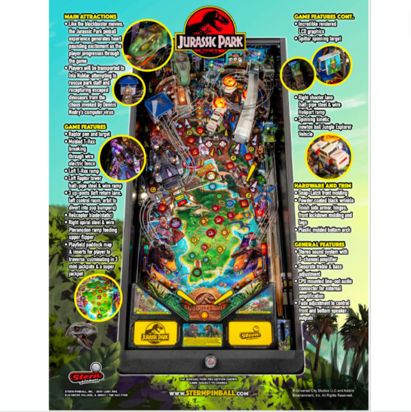 2019 Jurassic Park Pro Pinball Machine - Image 2